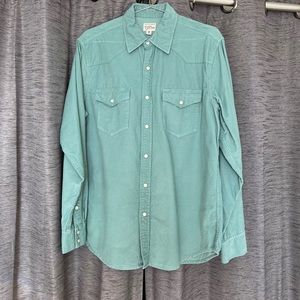 J Crew Men’s Western Fine-Wale Corduroy Shirt